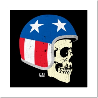 Cafe Racer Skull Biker Posters and Art